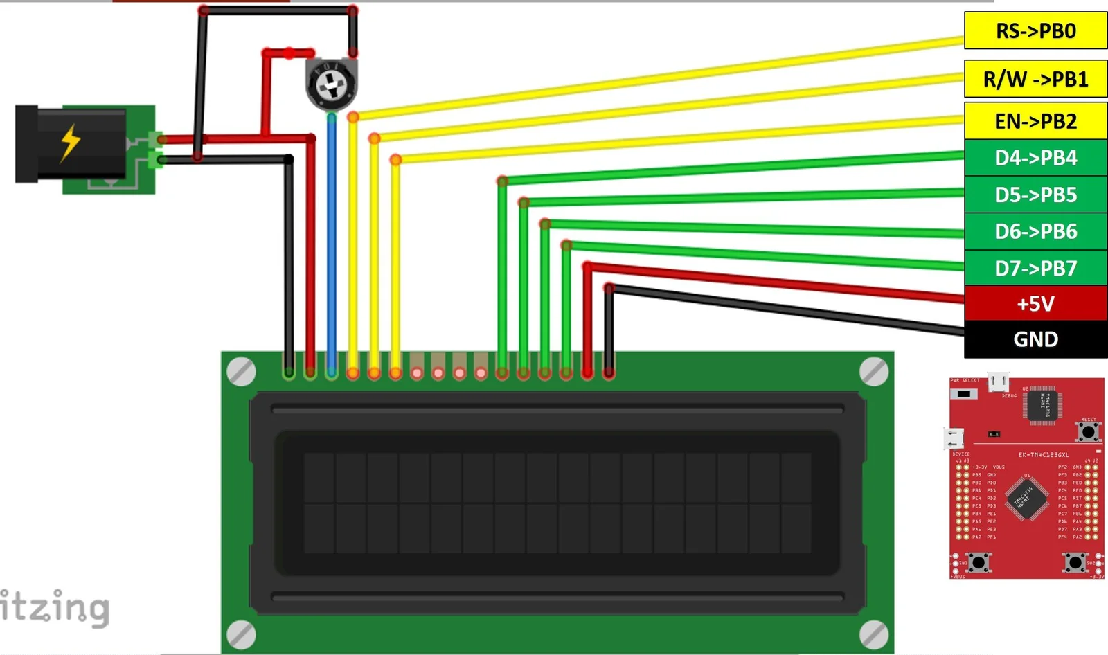 LCD Connection Schematic